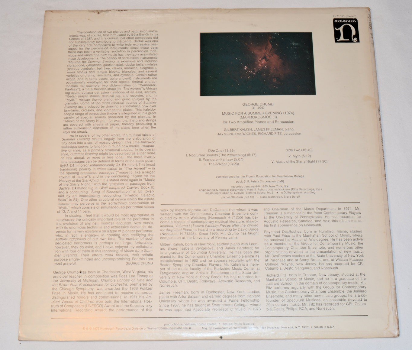 Crumb, George - Music For Summer Evening