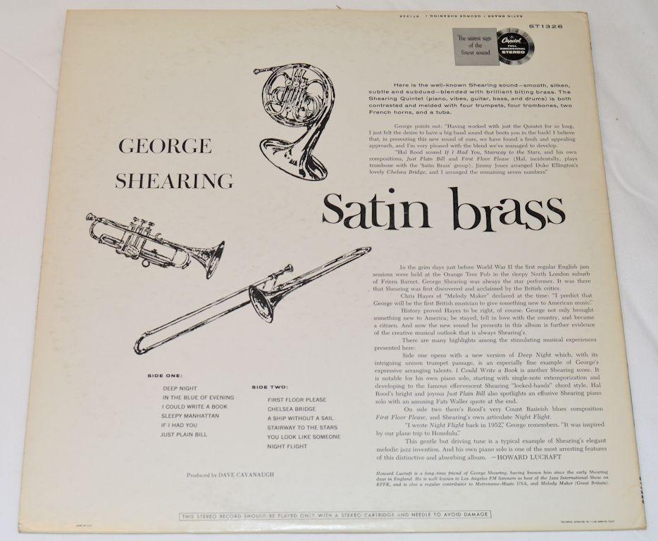 Shearing, George Quintet - Satin Brass