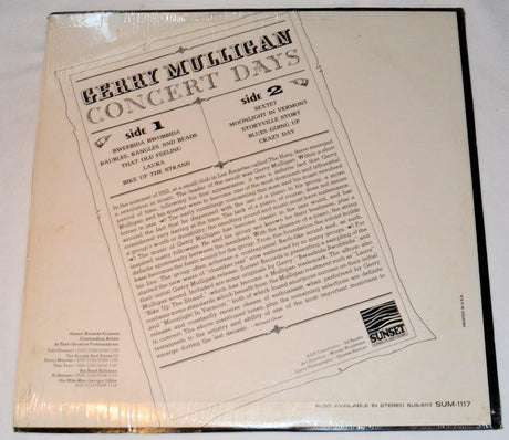 Mulligan, Gerry - Concert Days