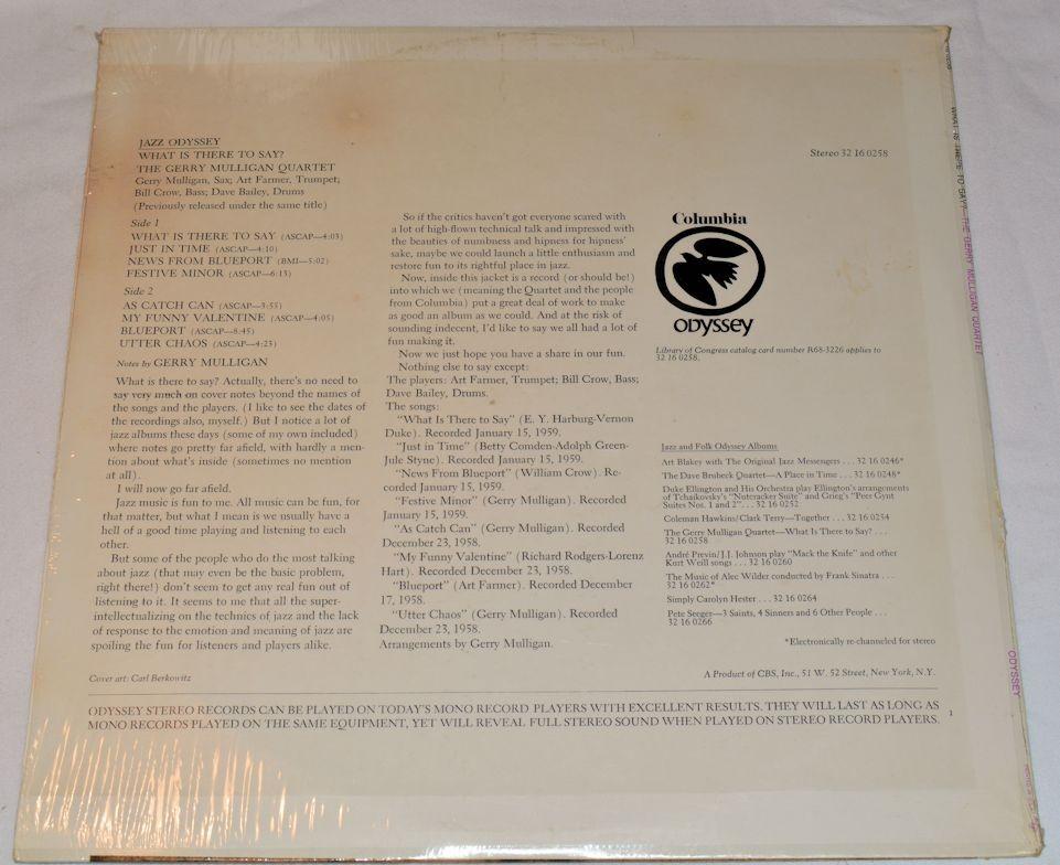 Mulligan, Gerry - What Is There To Say