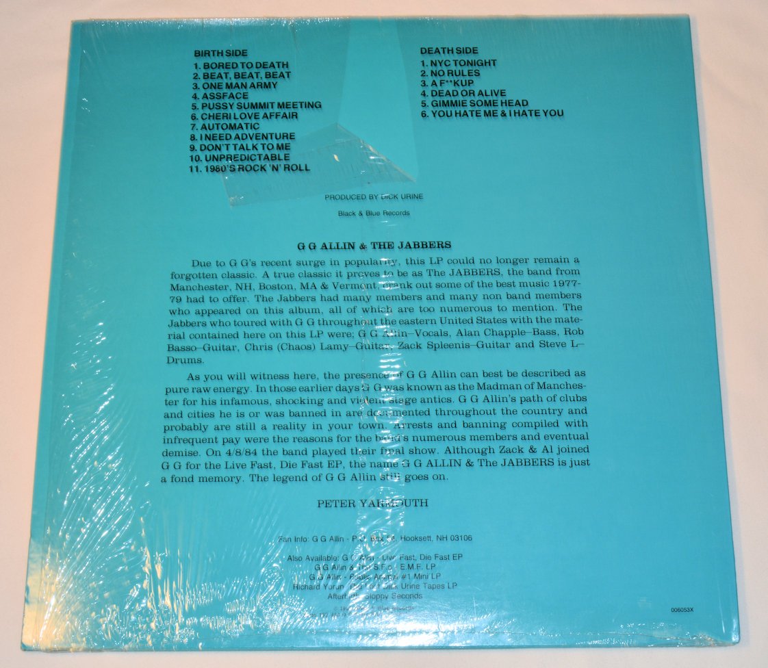 Allin, GG - Always Was, Is And Always Shall Be