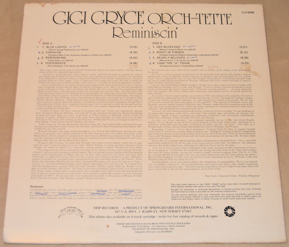 Gryce, Gigi - Reminiscin