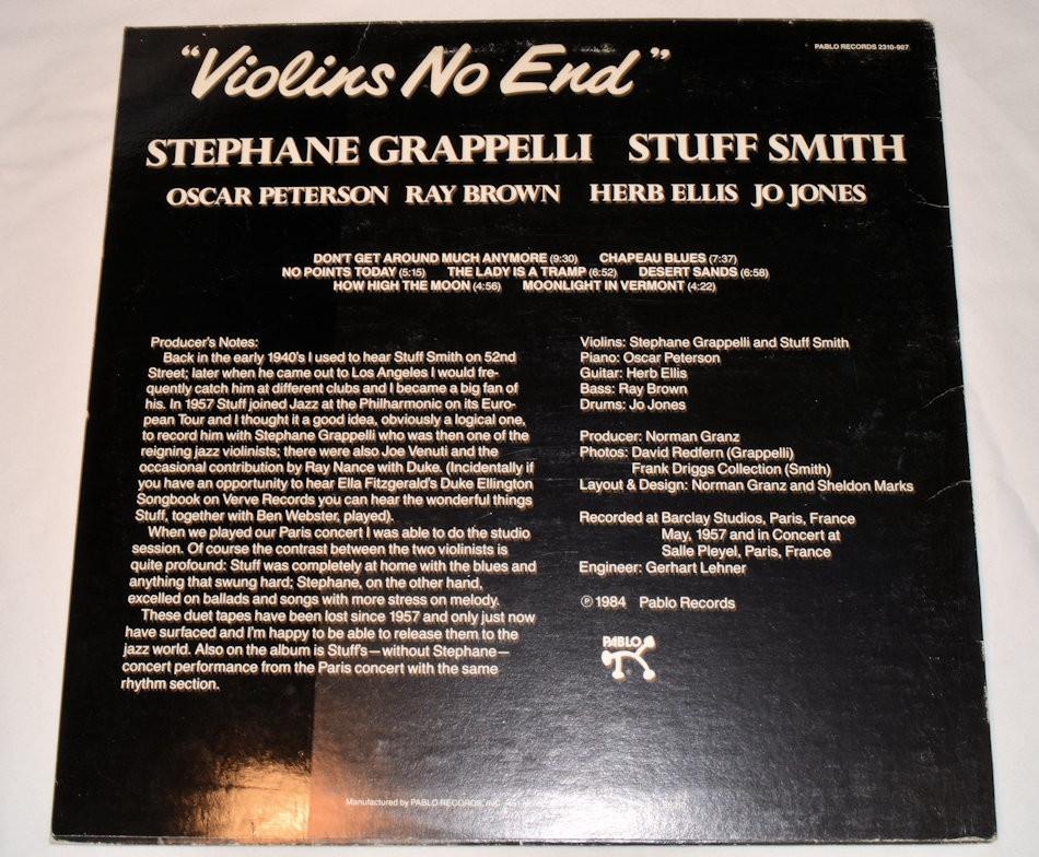 Grappelli, Stephane - Violins No End