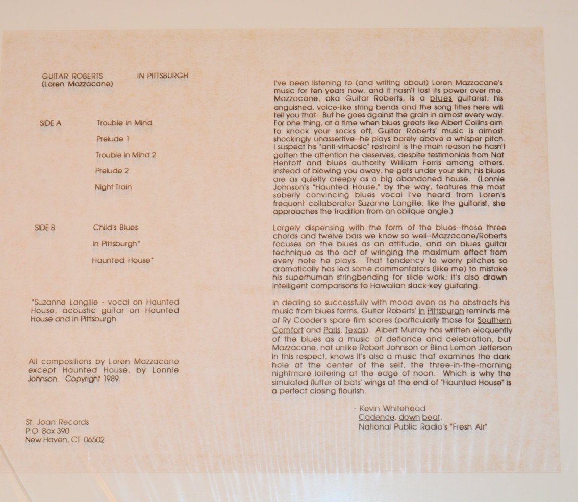 Guitar Roberts - In Pittsburgh