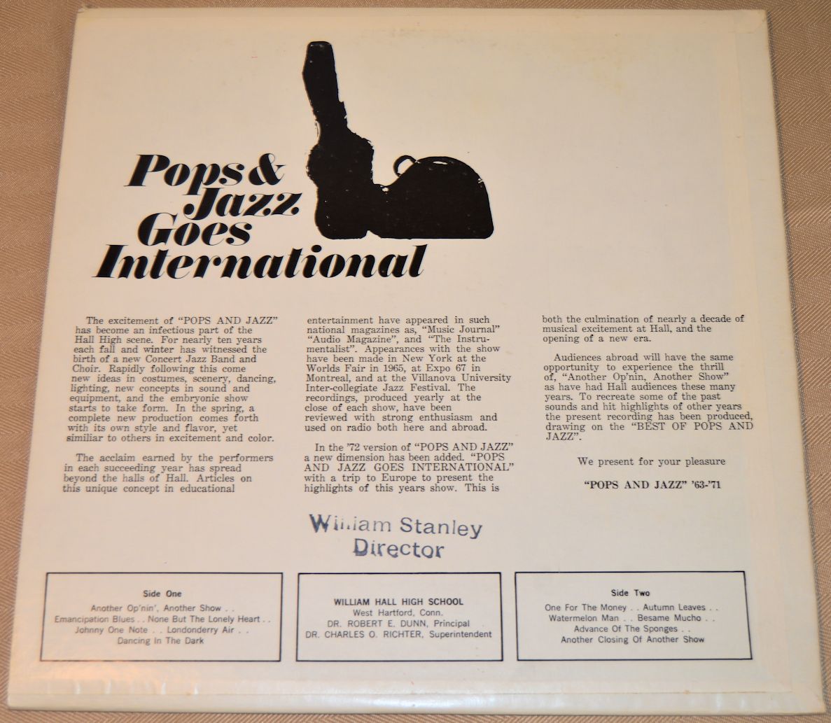Hall High School - Pops And Jazz 1963-71