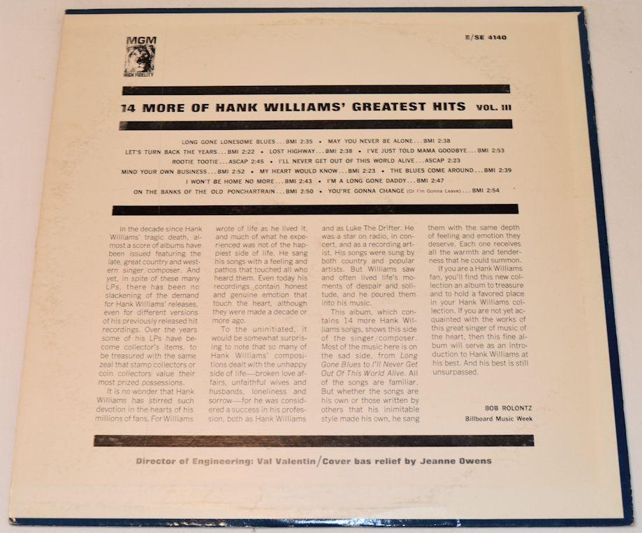 Williams, Hank - 14 More Greatest