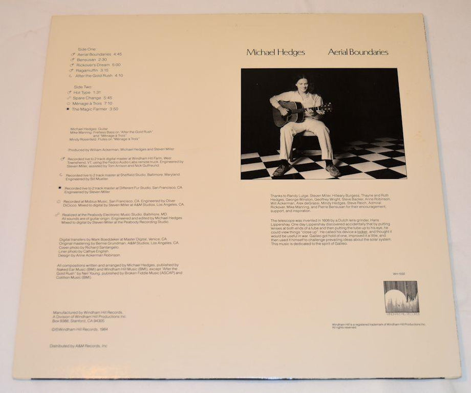 Hedges, Michael Aerial Boundaries, Vinyl Record Album LP, Used – Joe's  Albums