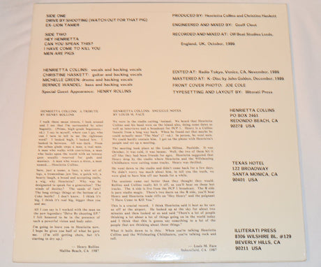 Henrietta Collins And The Wifeb - Drive By Shooting EP