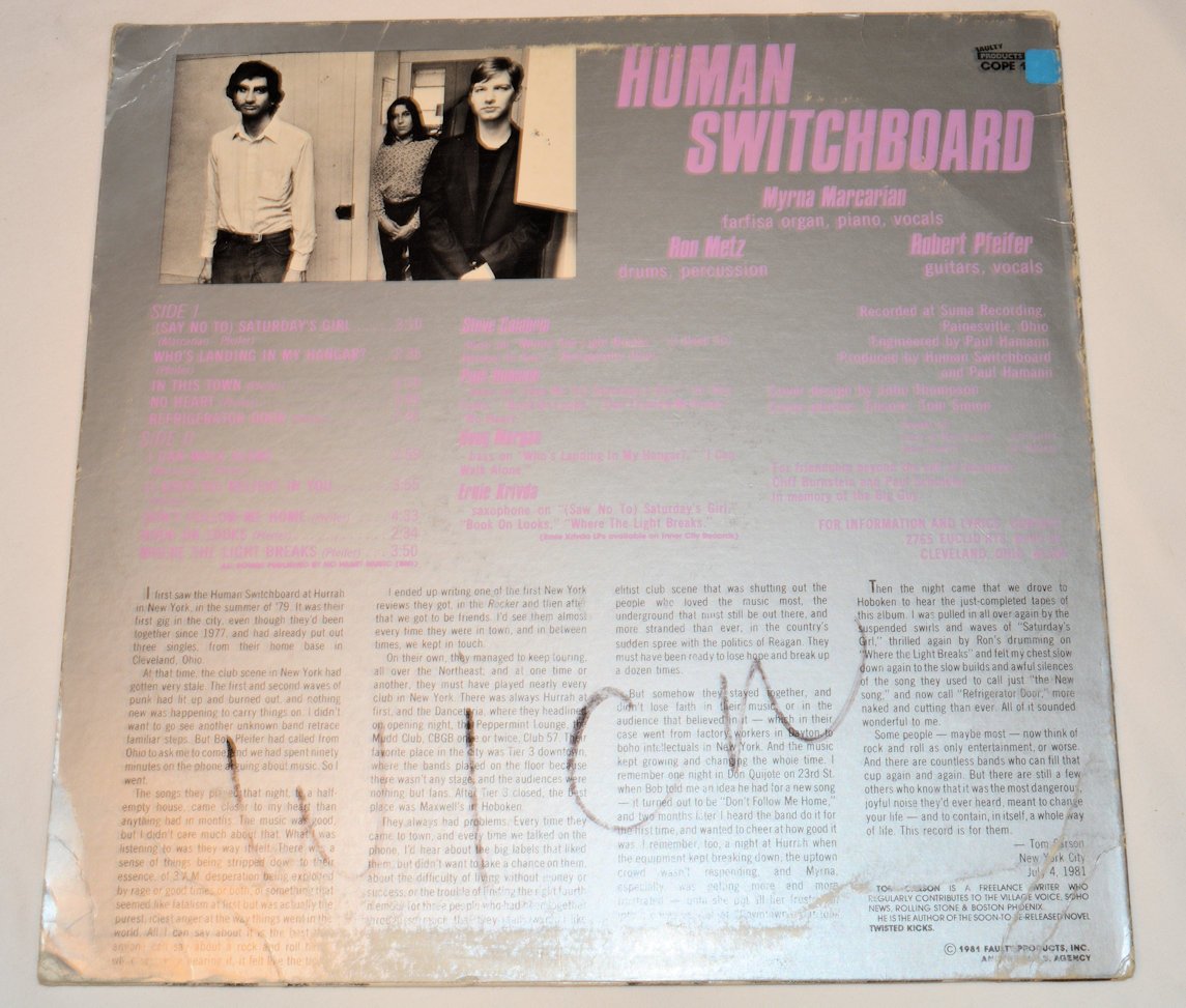 Human Switchboard - Who's Landing In My Hangar?