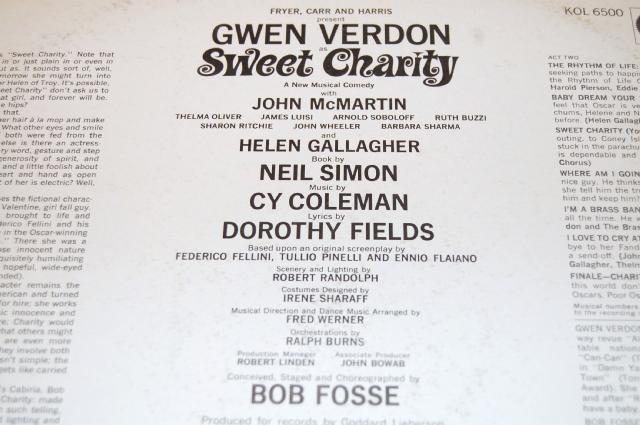 Sweet Charity - Original Cast - 1966