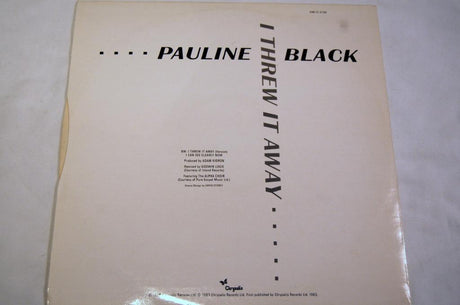 Black, Pauline - I Threw It Away