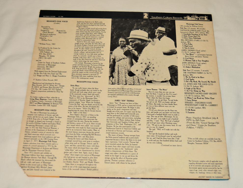 Mississippi Folk Voices - Southern Culture