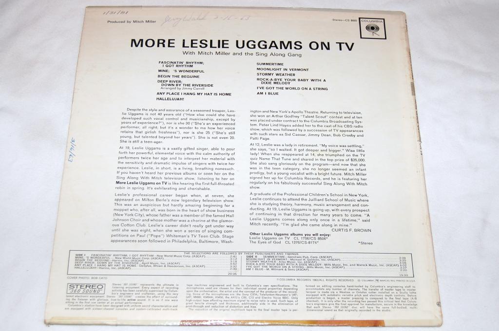 Uggams, Leslie - More Leslie Uggams On TV