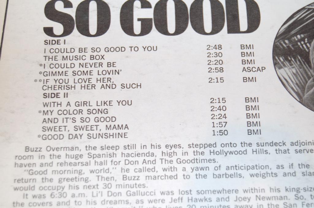 Don & The Good Times - So Good