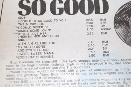 Don & The Good Times - So Good