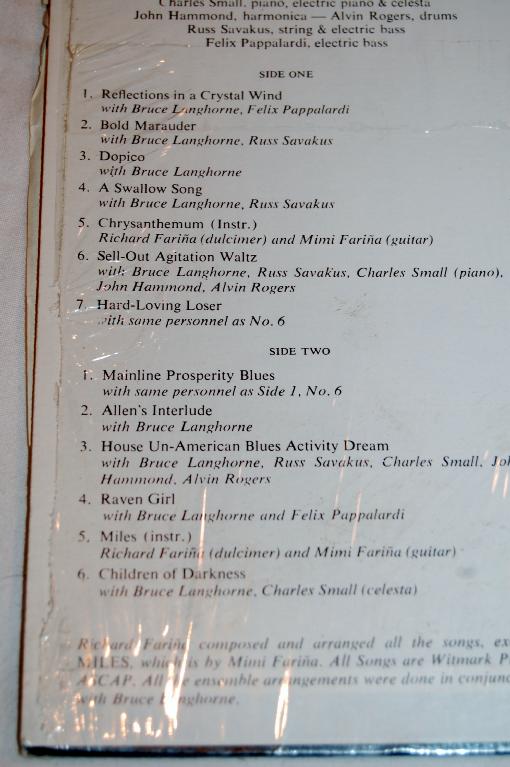 Farina, Richard & Mimi - Reflections In A Crystal Wind