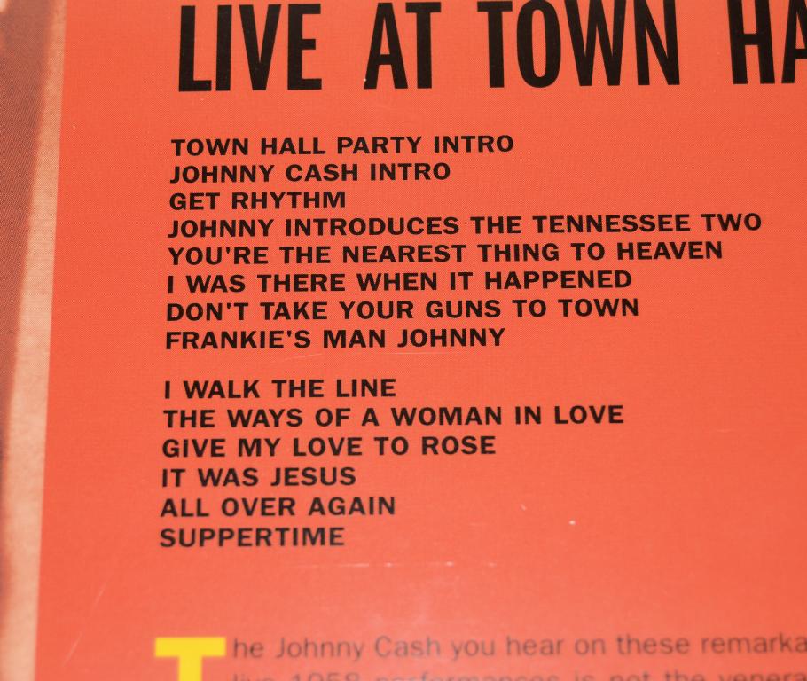 Cash, Johnny - Live At 1958