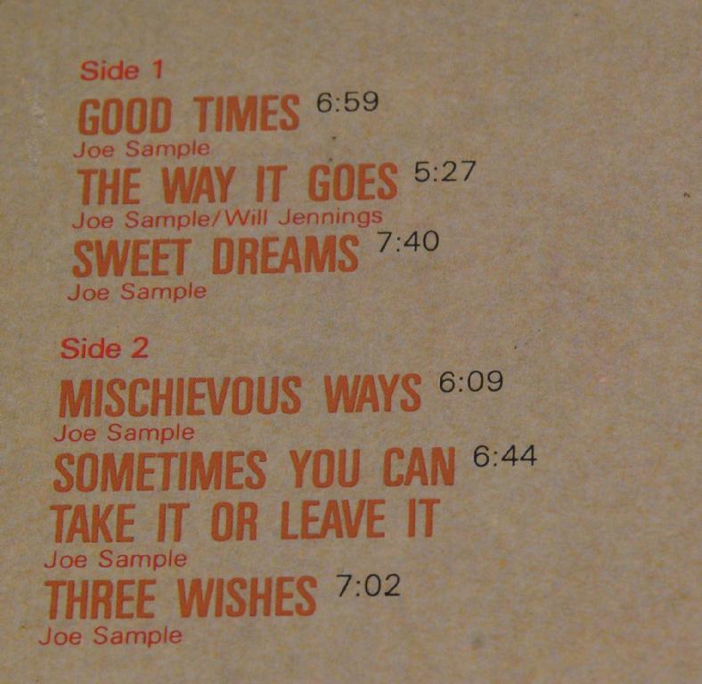 Crusaders - The Good And Bad Times