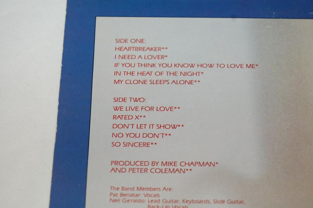 Benatar, Pat - In The Heat Of The Night