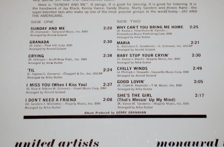 Jay & The Americans - Sunday & Me