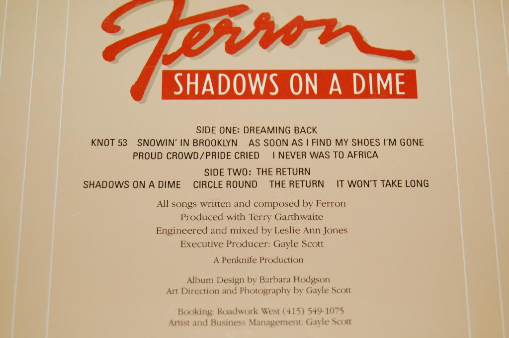 Ferron - Shadows On A Dime