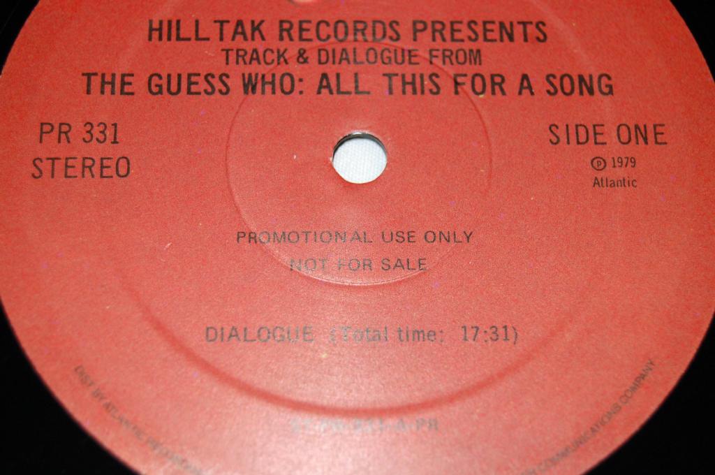 Guess Who, The - Track And Dialog from "All This For A Song"