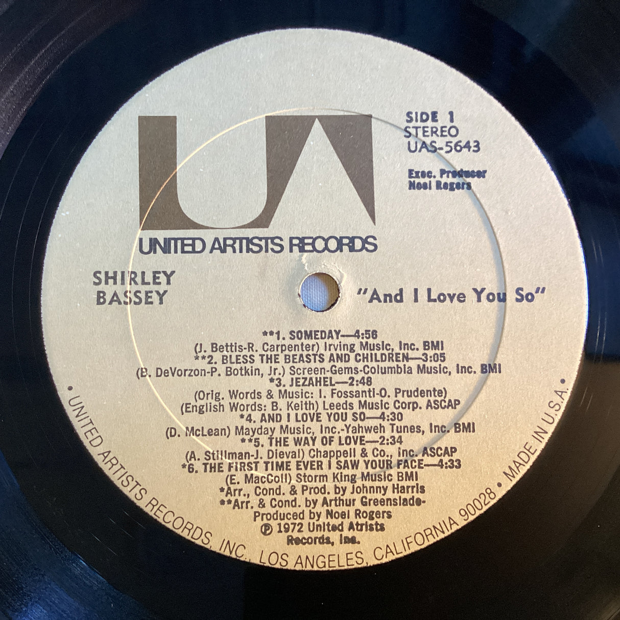 Bassey, Shirley - And I Love You So