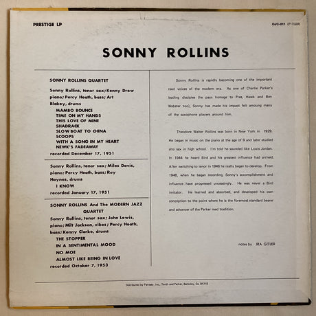 Rollins, Sonny - With Modern Jazz