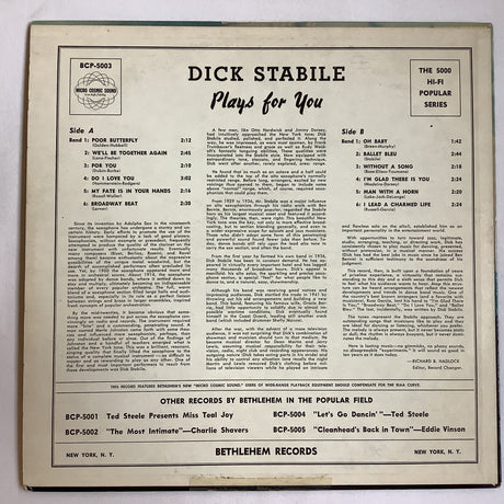 Stabile, Dick - Plays For You