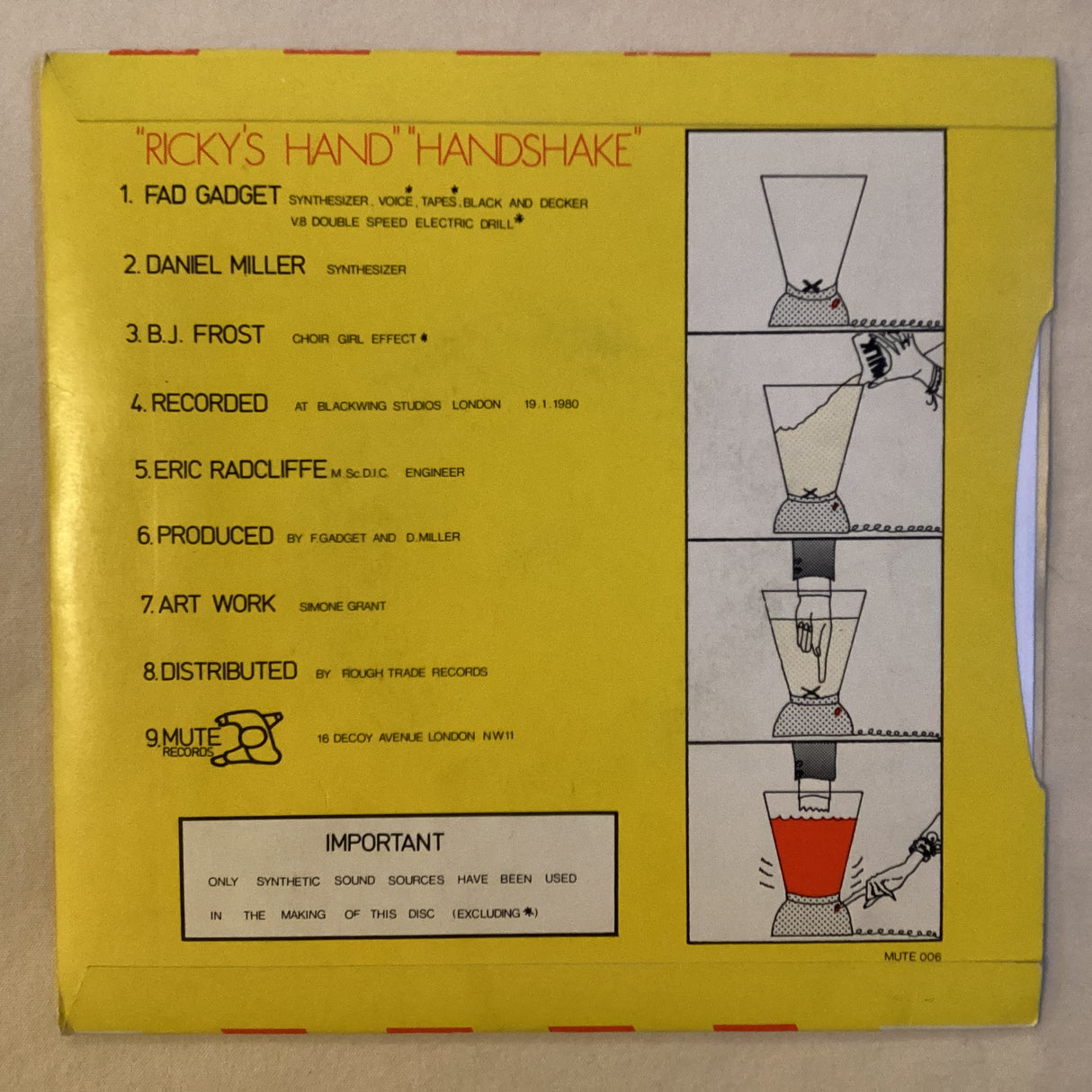 Fad Gadget - Ricky's Hand