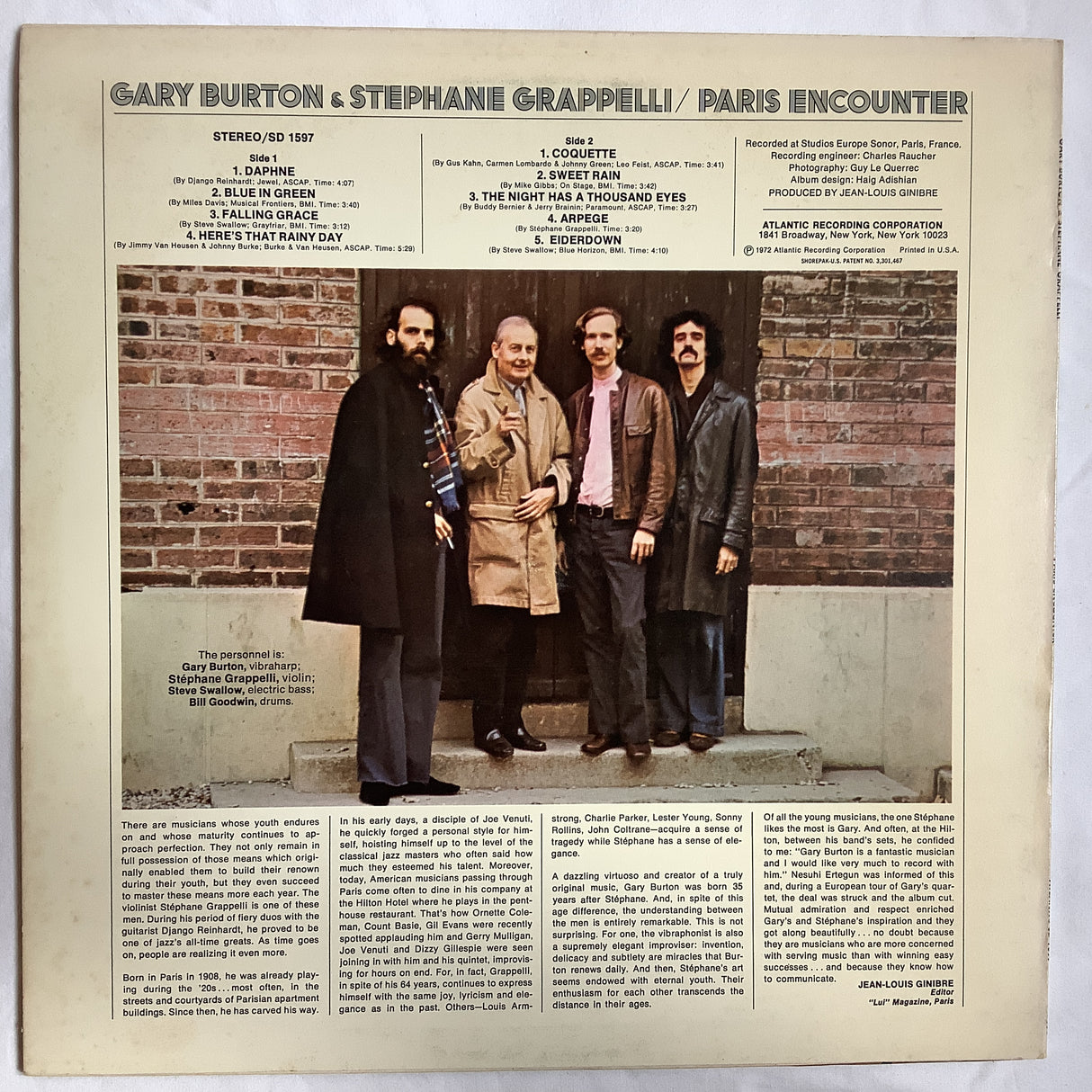 Grapelli & Burton - Paris Encounter