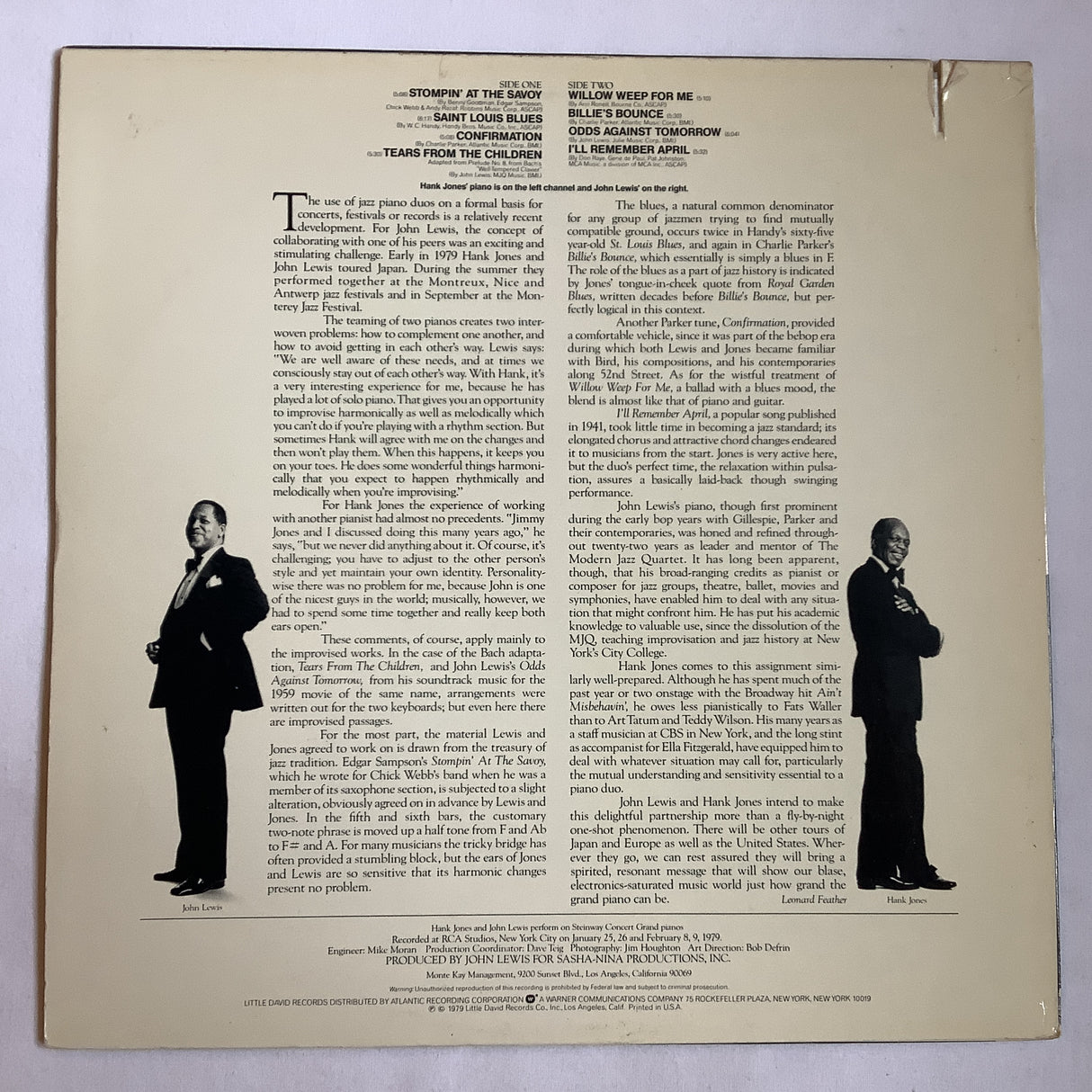 Lewis, John/Jones, Hank - Evening w/ 2 Grand Pianos