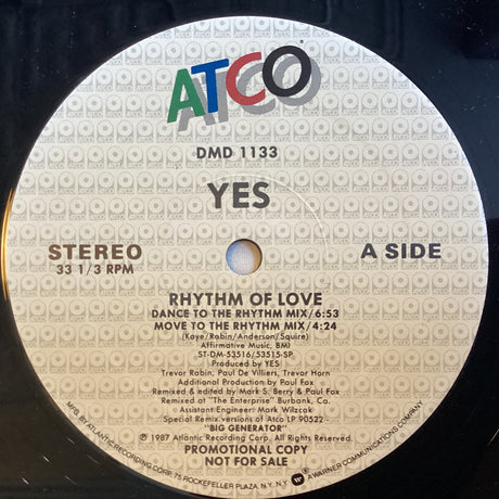 Yes - Rhythm Of Love
