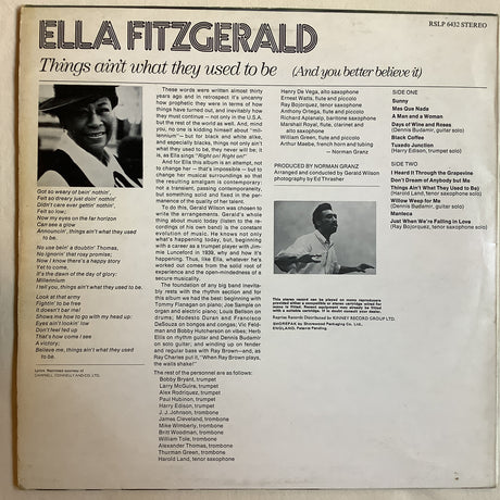 Fitzgerald, Ella - Things Ain't What They Used To Be