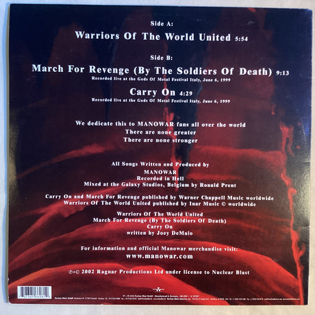Manowar - Warriors Of The World United