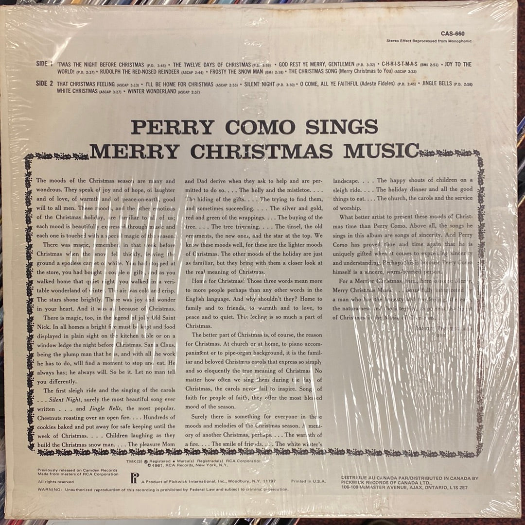 Como, Perry - Merry Christmas Music