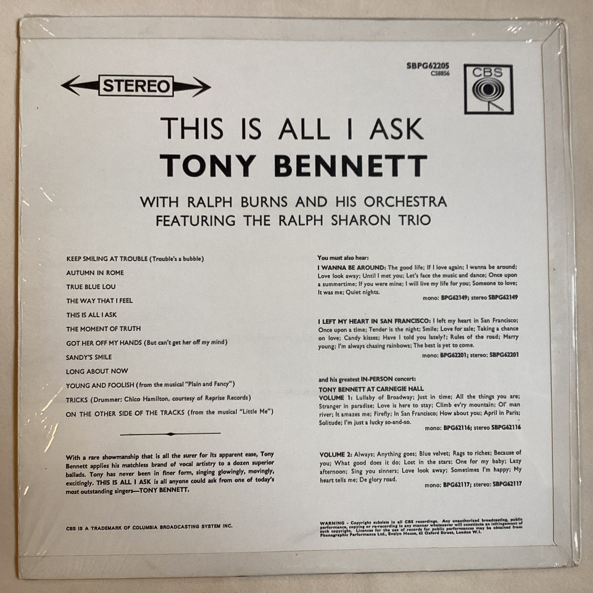 Bennett, Tony - This Is All I Ask
