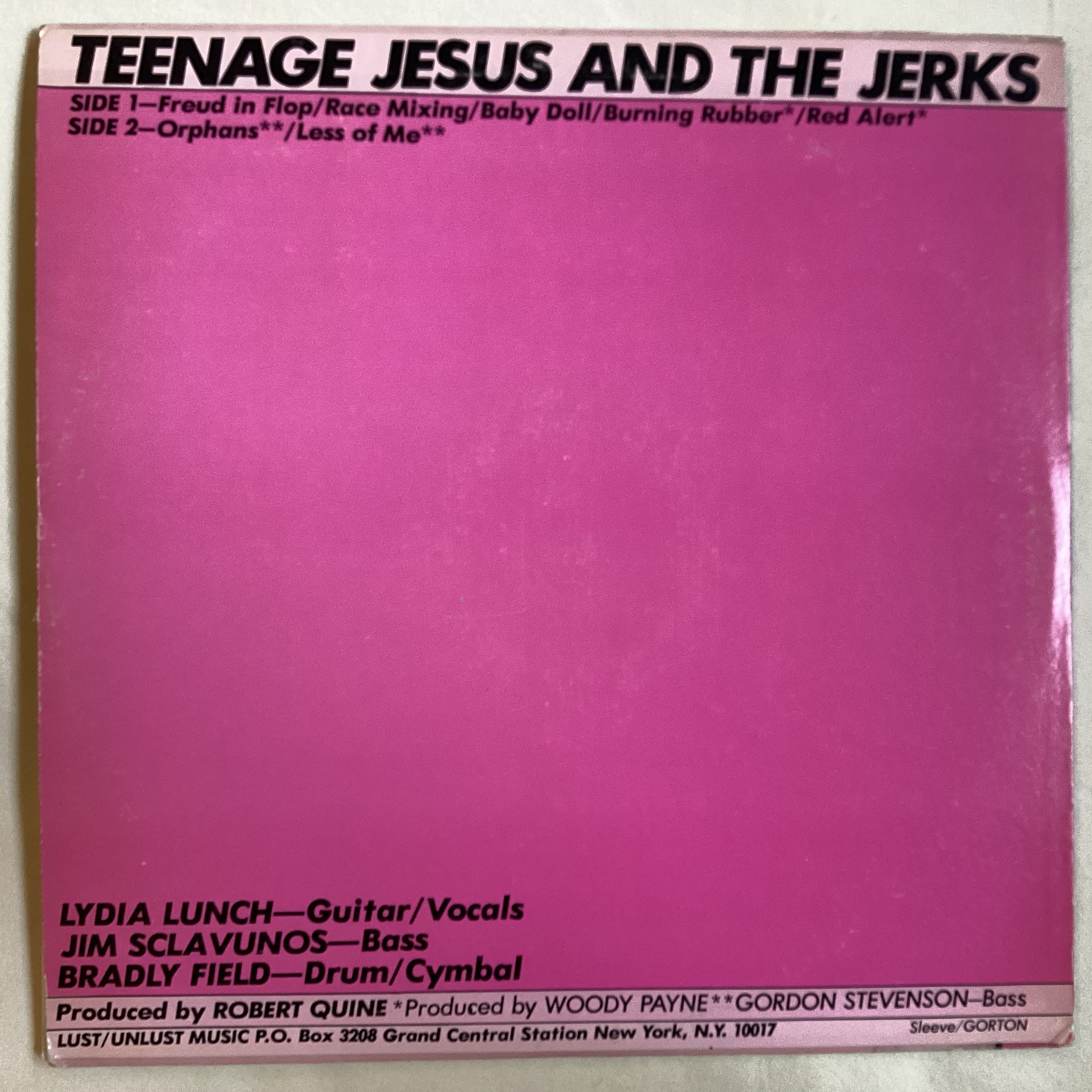 Teenage Jesus And The Jerks – Joe's Albums
