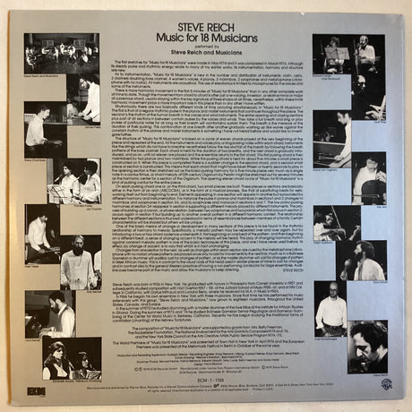 Reich, Steve - Music For 18 Musicians