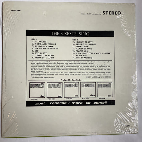 Crests, The - Sing
