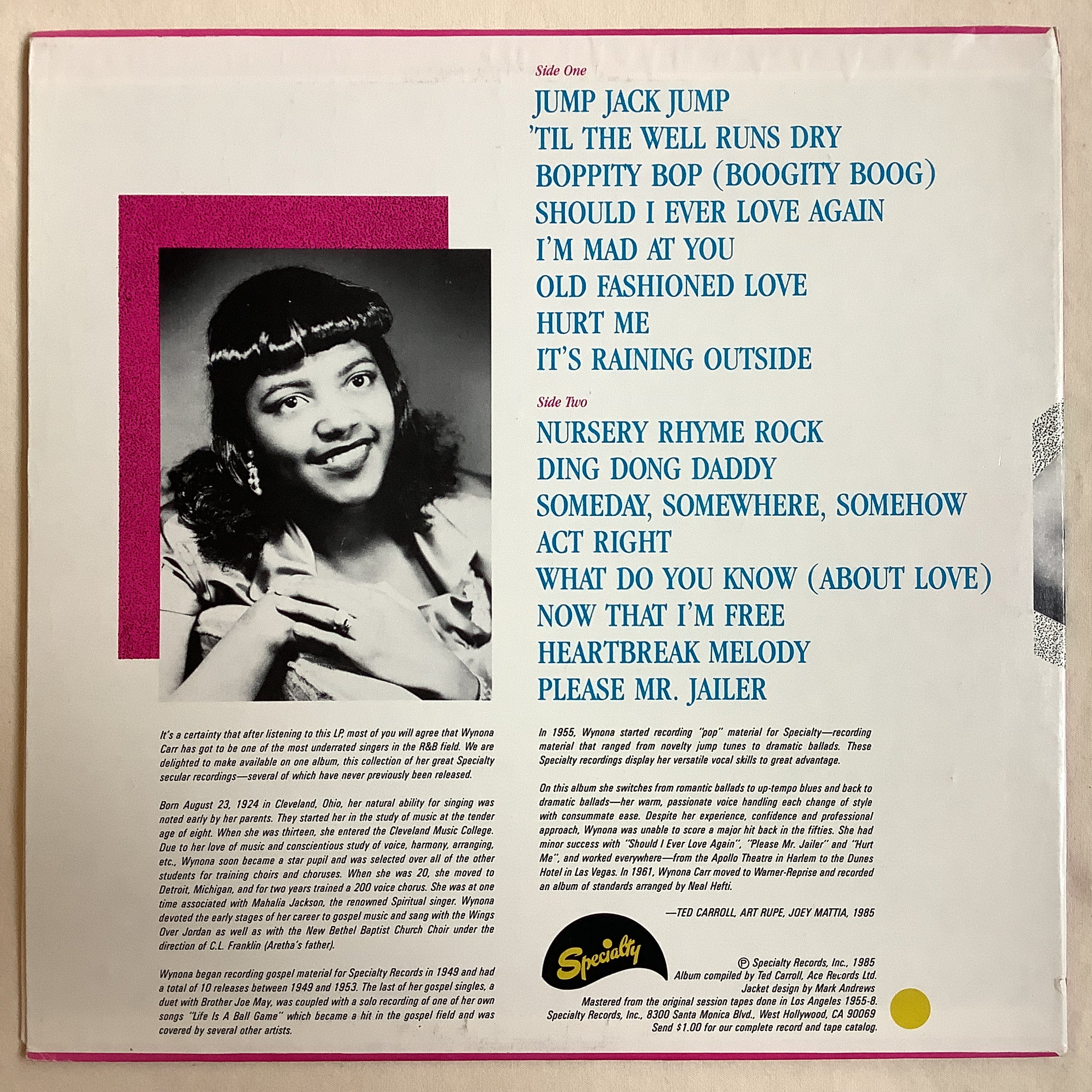 Carr, Wynona - Jump Jack Jump! – Joe's Albums