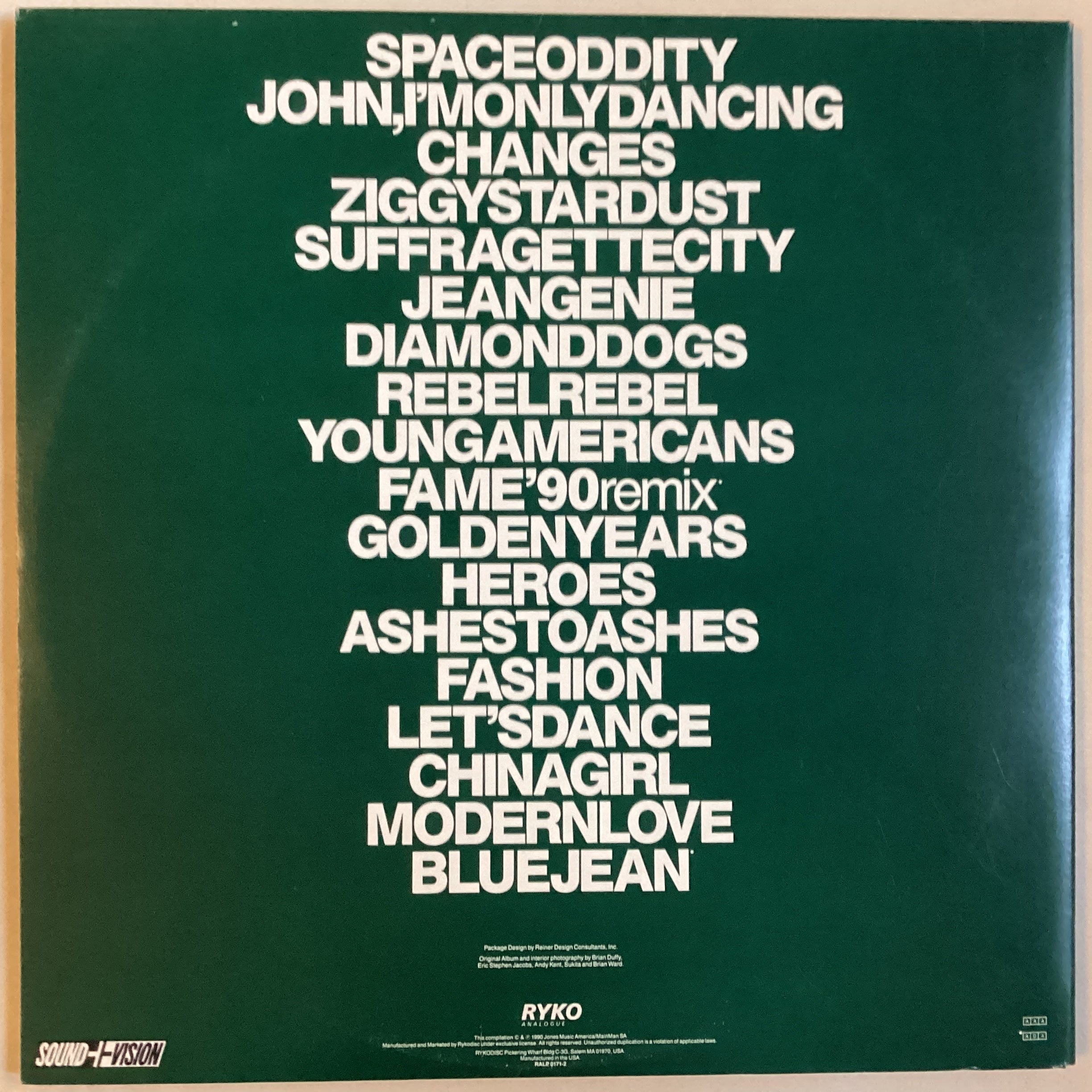 Bowie, David - Changesbowie – Joe's Albums