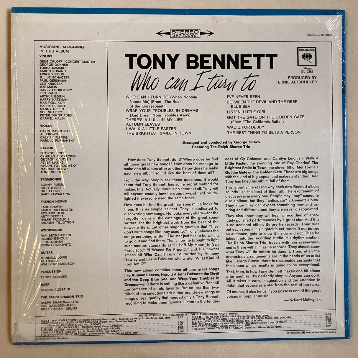 Bennett, Tony - Who Can I Turn To