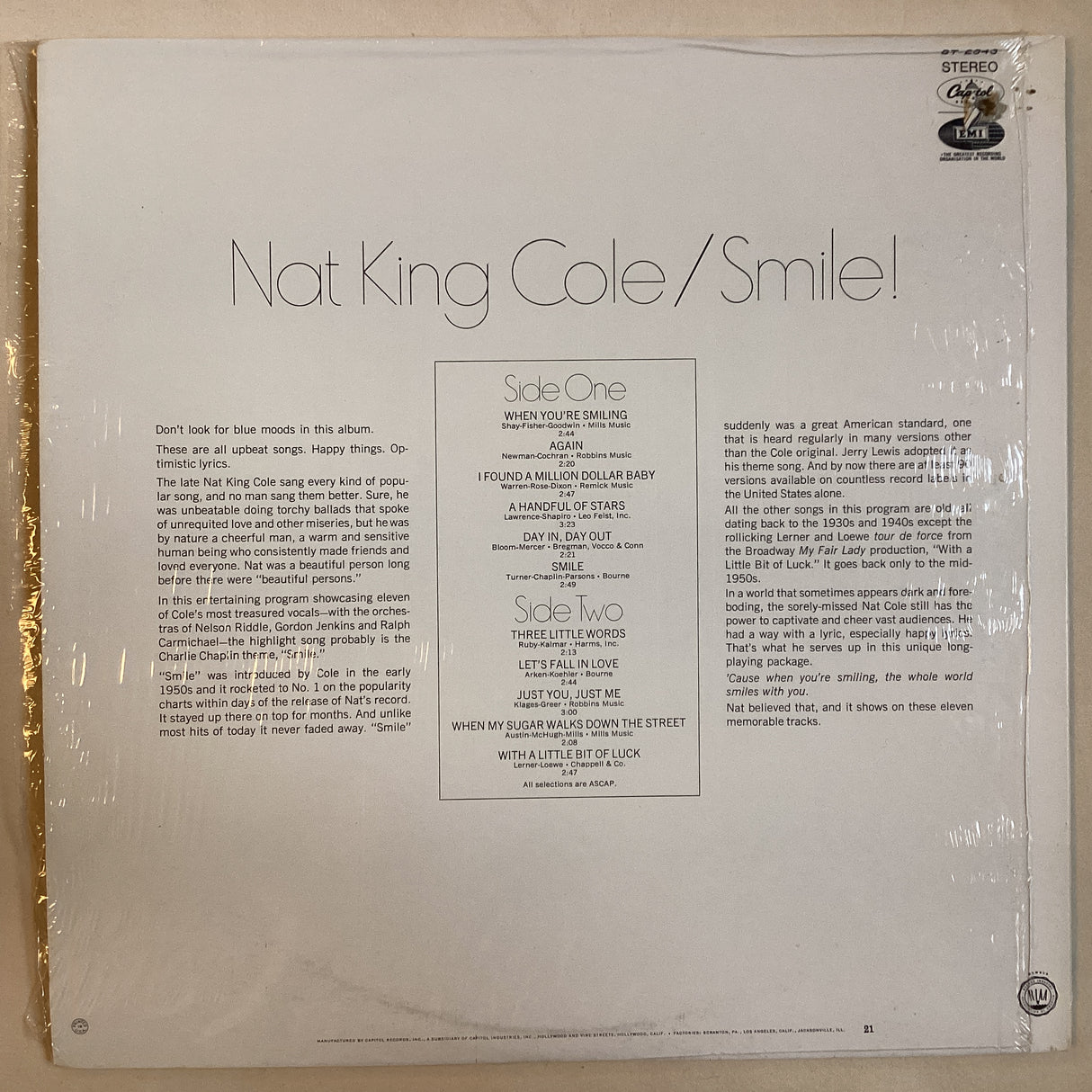 Cole, Nat King - Smile!