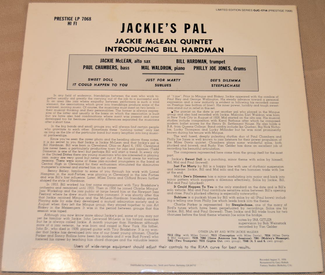 McLean, Jackie - Jackie's Pal