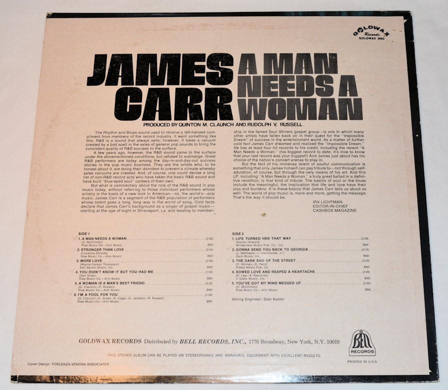 Carr, James - Man Needs A Woman