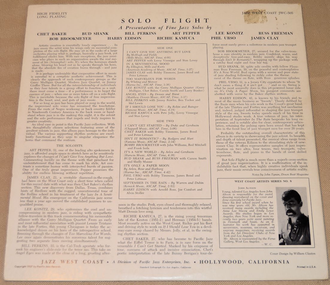 Solo Flight - Jazz West Coast