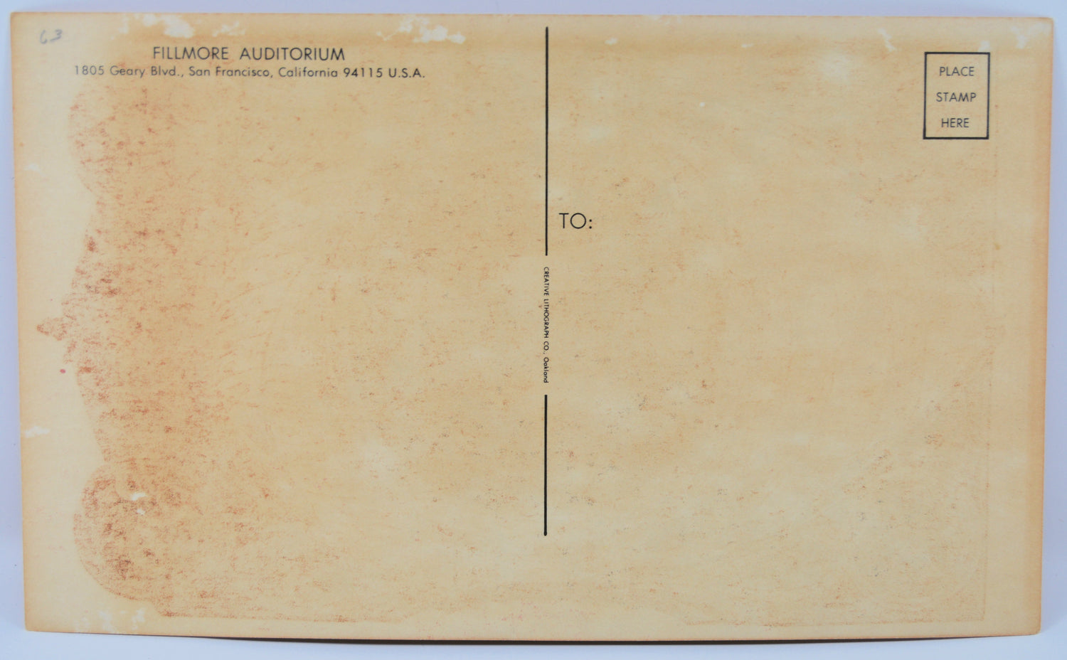 Jefferson Airplane - Fillmore Postcard