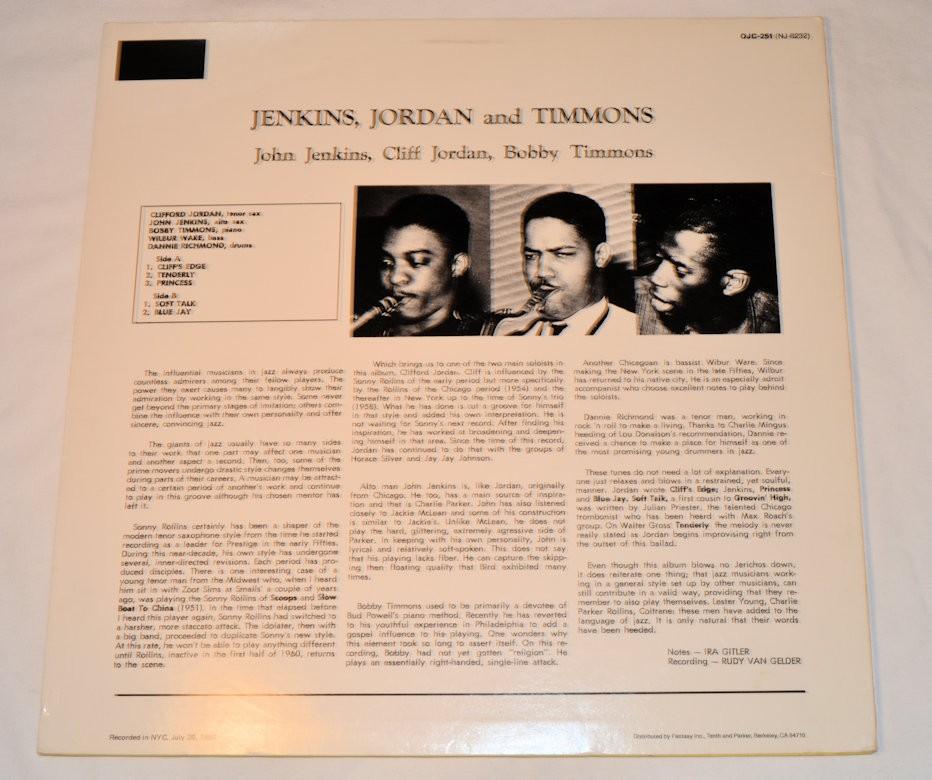 Jenkins, Jordan, Timmons - John Jenkins, Cliff Jordan And Bobby Timmons