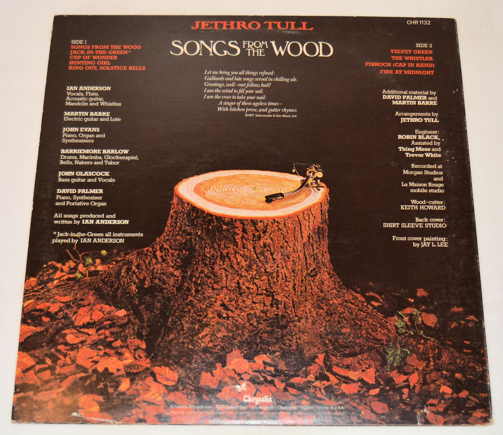Jethro Tull - Songs From The Wood, Vinyl Record Album LP – Joe's